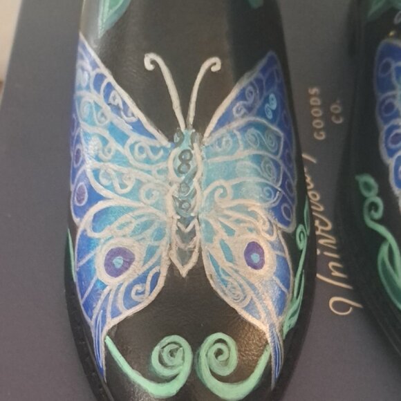 Hand Painted Colorful Butterfly Ankle Boots 8.5 - Picture 6 of 11